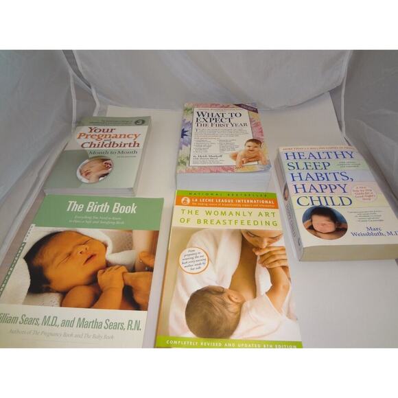 Pregnancy, Childbirth, Breastfeeding, Healthy Eating & More 5 Books Lot - Picture 1 of 12